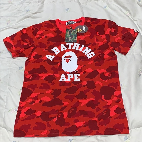 Bape Other - Bape Camo Red T-shirt XL